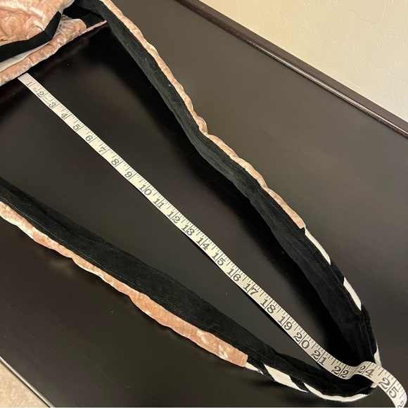 Velour Double sided crossbody Bag, boho chic,zebra print, lace accent - Picture 13 of 15